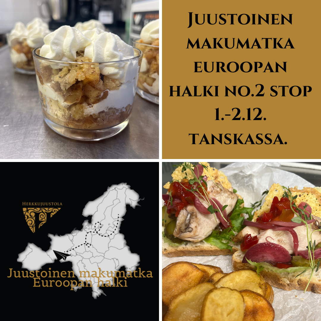Juustoinen makumatka euroopan halki n.2 stop 1.-2.12.