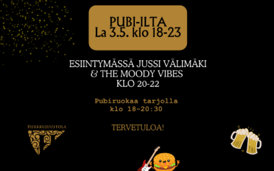 Pubi-ilta Herkkujuustolassa 3.5.!